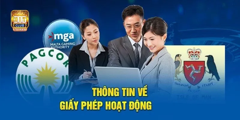 Giấy phép hoạt động của cổng game Hit Club đến từ nhiều tổ chức cờ bạc lớn 