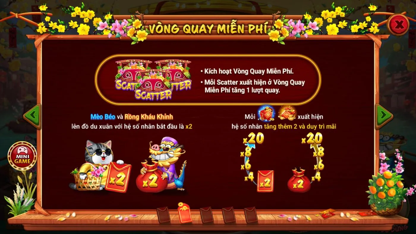 Vòng quay miễn phí Sắc xuân chợ Tết Hit Club 